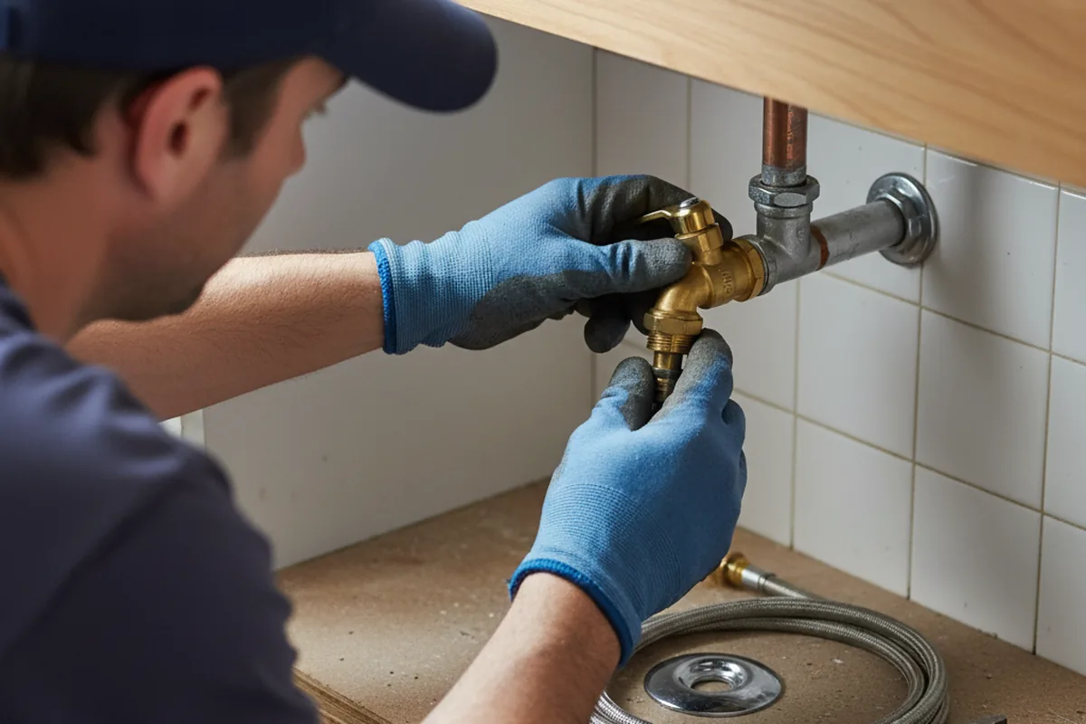 Shutoff valve and fitting work during Emergency Plumbing in Moline